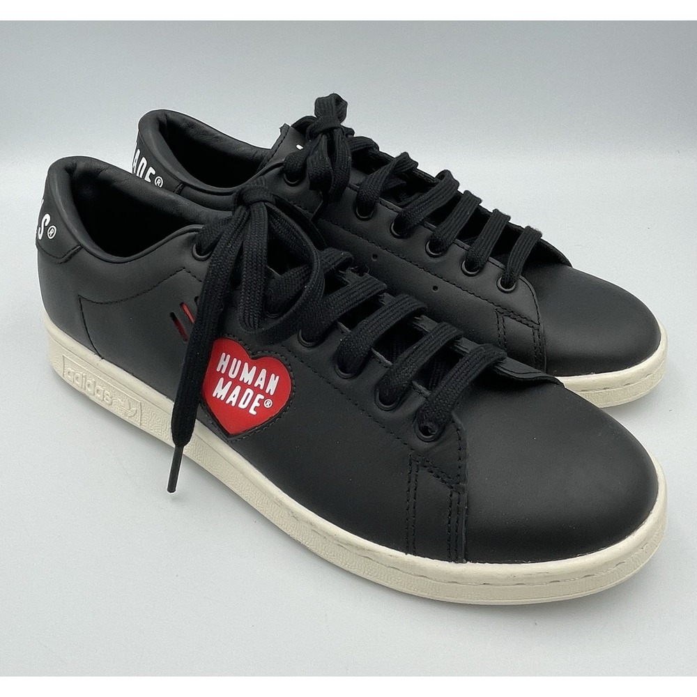 Men's Adidas Originals Stan Smith Human Made Shoes Black/White FY0736 Size 7